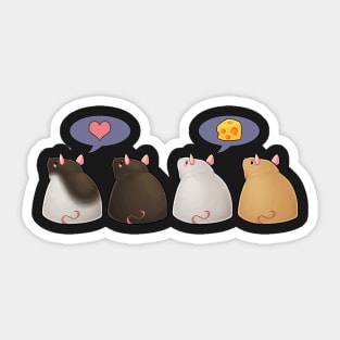 Rat Love Sticker